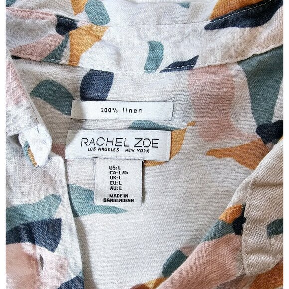 Rachel Zoe Tops Rachel Zoe Floral Linen Button-Front Top - Large - Picture 5 of 7